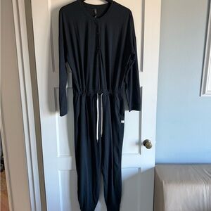 Vuori Navy Blue Long Sleeve Jumpsuit
